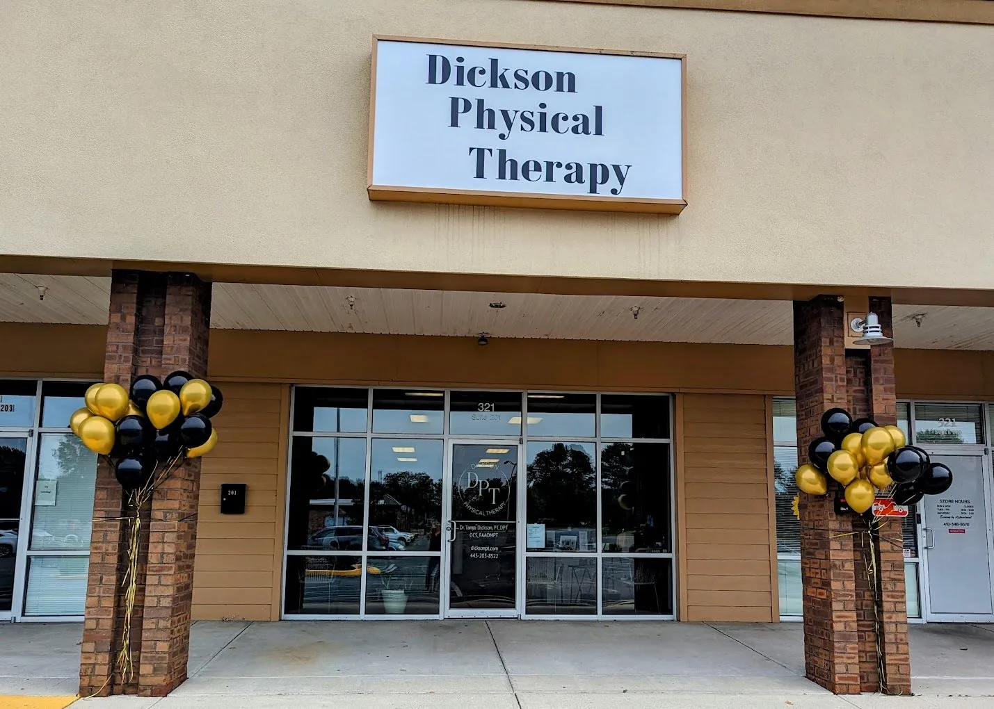 Dickson Physical Therapy storefront at 321 Tilghman Rd, Suite 201